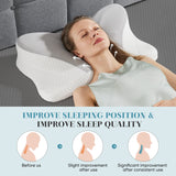 Ergonomic Memory Foam Neck Pillow with Cervical Support for Sleep