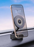 Retractable Magnetic Car Phone Holder 360° Vacuum Suction Mount.