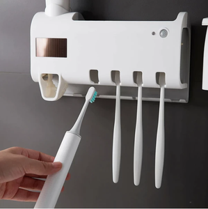 Toothbrush Holder & Auto Toothpaste Dispenser