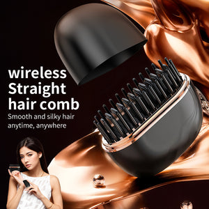 Mini Hair Straightener Comb for Travel and Daily Hair Styling