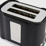 2-Slice Stainless Steel Toaster with Wide Slots & Removable Tray