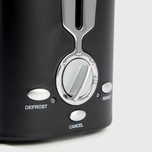 2-Slice Stainless Steel Toaster with Wide Slots & Removable Tray