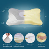 Ergonomic Memory Foam Neck Pillow with Cervical Support for Sleep