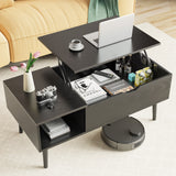 Lift Top Coffee Table with Storage Shelf for Living Room Furniture