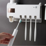 Toothbrush Holder & Auto Toothpaste Dispenser