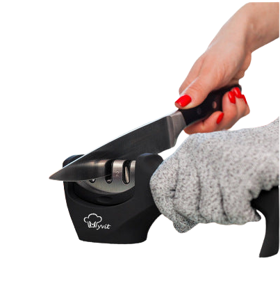 Diamond tungsten steel kitchen knife sharpener tool with detachable cleaning design